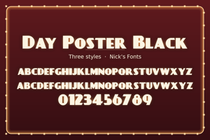 Related font Day Poster Black