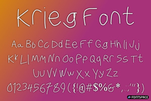 Related font Krieg Font