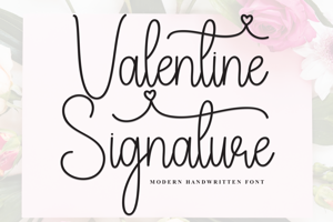 Related font Valentine Signature
