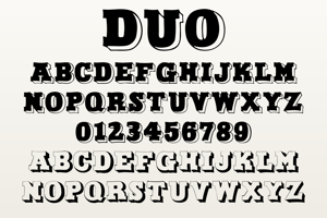 Related font Duo Dunkel