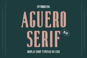 Related font Aguero Serif Blur