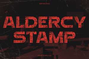 Related font Aldercy Stamp