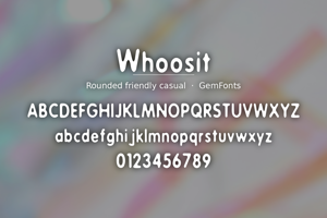 Related font Whoosit