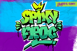 Spiky Frog Graffiti