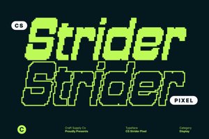 Related font CS Strider Pixel