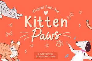 Related font Kitten Paws