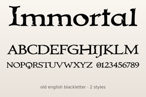 Related font Immortal