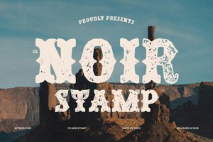 Related font CS Noir Stamp