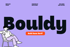 Related font Bouldy DEMO