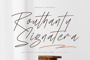 Related font Routhanty Signatera