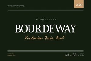 Related font Bourdeway Professional Victoria