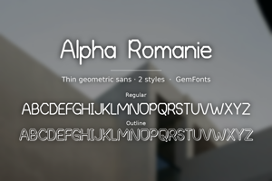 Related font Alpha Romanie