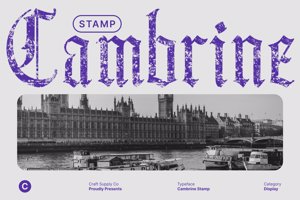 Related font Cambrine Stamp