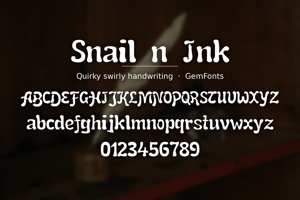 Related font Snail  n  Ink
