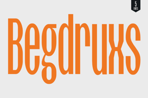 Related font Begdruxs Medium