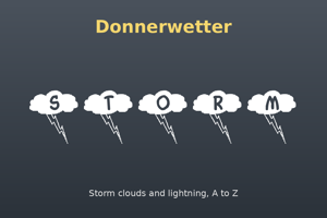Related font Donnerwetter