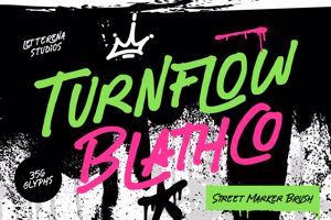 Related font Turnflow Blathco
