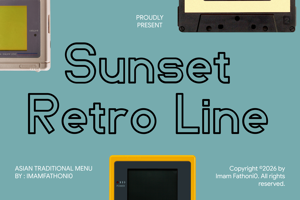 Related font Sunset Retro Line