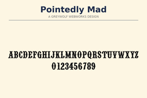 Related font Pointedly Mad