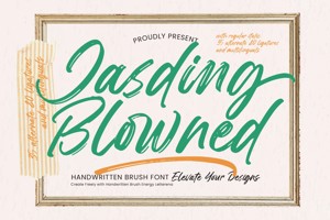 Related font Jasding Blowned