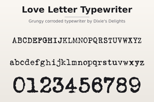 Related font Love Letter Typewriter