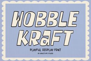Related font Wobble Kraft