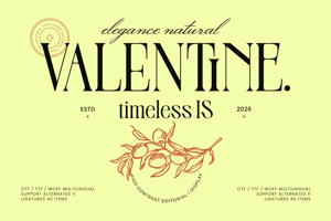 Related font Elegance Natural Valentine