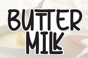 Related font Butter Milk