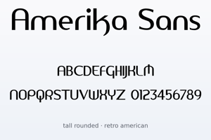 Related font Amerika Sans