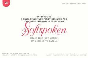 Related font Softspoken Script