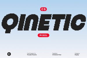 Related font CS Qinetic Pixel