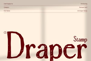 Related font CS Draper Stamp