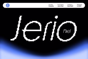 Related font Jerio Pixel