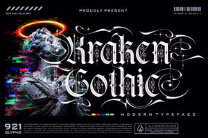 Related font Kraken gothic