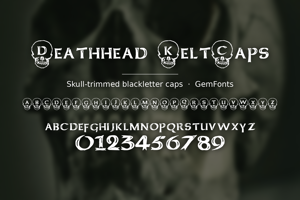 Related font Deathhead KeltCaps