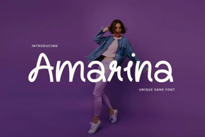 Related font Amarina Unique Fun Logo