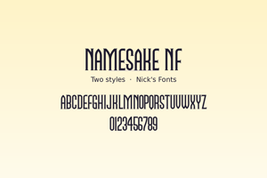 Related font Namesake NF
