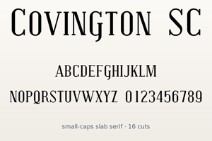Related font Covington SC