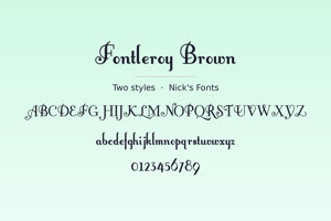 Related font Fontleroy Brown