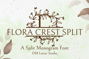 Related font Flora Crest Split Monogram