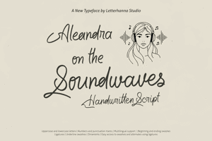 Related font Aleandra on the Soundwaves
