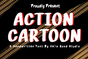 Related font ACTION CARTOON
