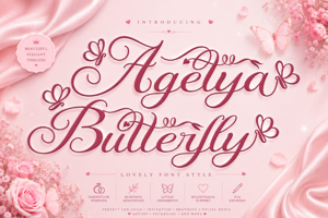 Related font Agetya Butterfly