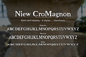 Related font Niew CroMagnon