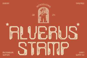 Related font Alverus Stamp