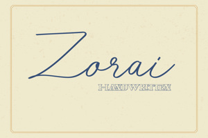 Related font Zorai