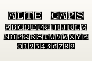 Related font Alte Caps