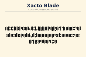 Related font Xacto Blade