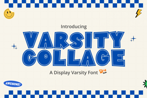 Related font Varsity Collage