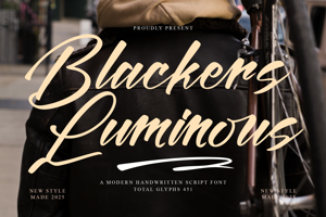 Related font Blackers Luminous